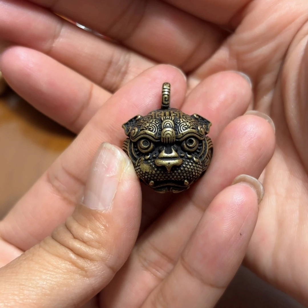 铜星月菩提吊坠项链