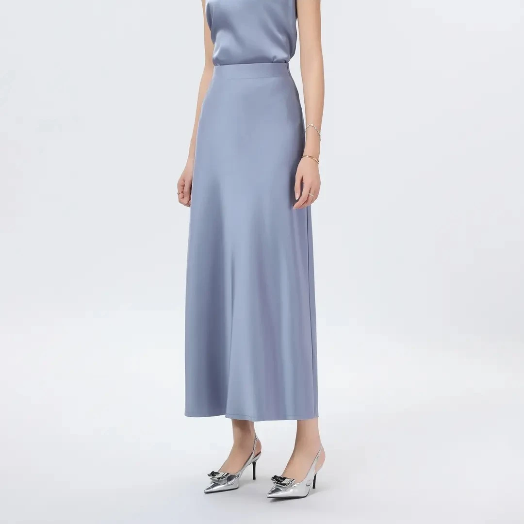 GIRDEAR/哥弟新款优雅通勤高腰显瘦时尚中长款垂感半身裙1200388