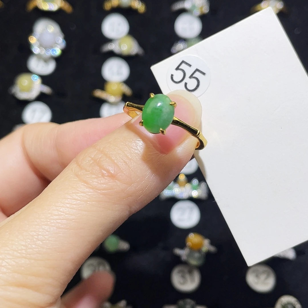 翡翠未镶嵌戒指戒指