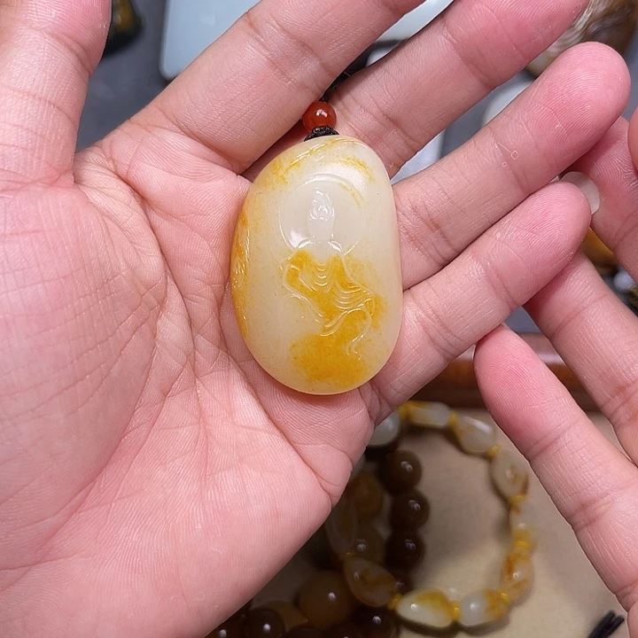 风***浪颈饰未镶嵌和田玉