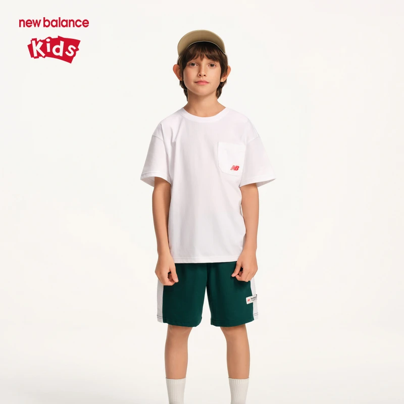 New Balance nb童装男女儿童新款2025凉感短袖短裤套装ND2SF2Z153