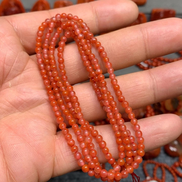 南红玛瑙手串未镶嵌3mm