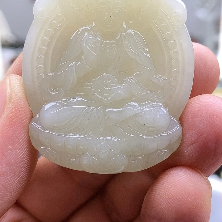 【闪购商品】手链未镶嵌和田玉青海料观音
