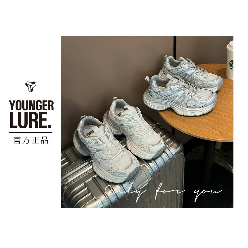 S&J【潮流】PX52255春季新款百搭老爹鞋ins潮透气厚底女鞋潮鞋网面