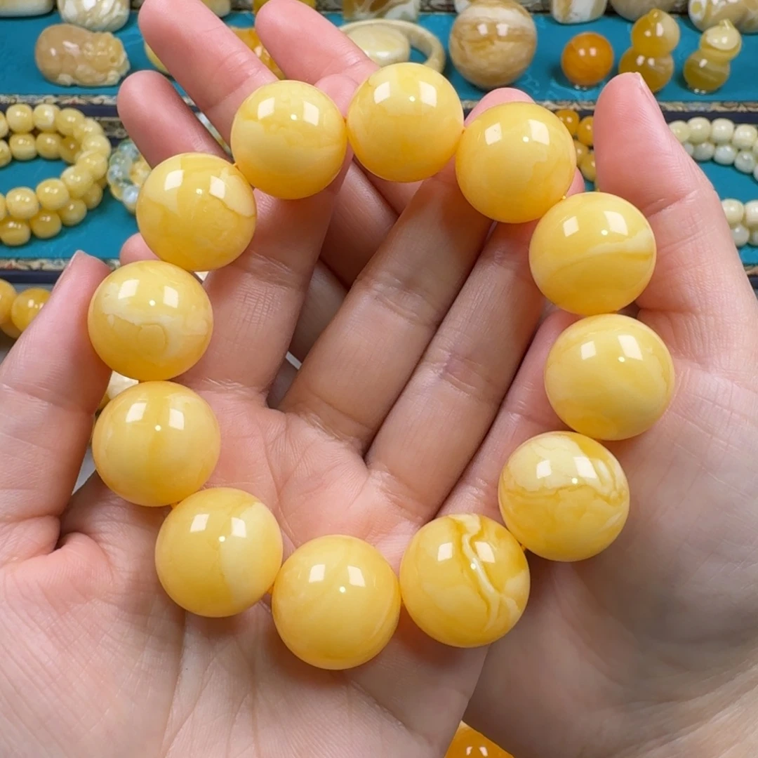 琥珀未镶嵌手链同料