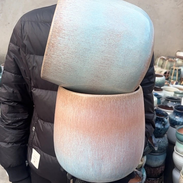 红陶微瑕两个口径20*20