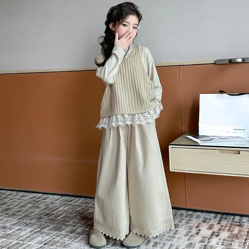 女童2025秋装套装新款儿童韩系穿搭女大童春秋衣服女孩洋气两件套