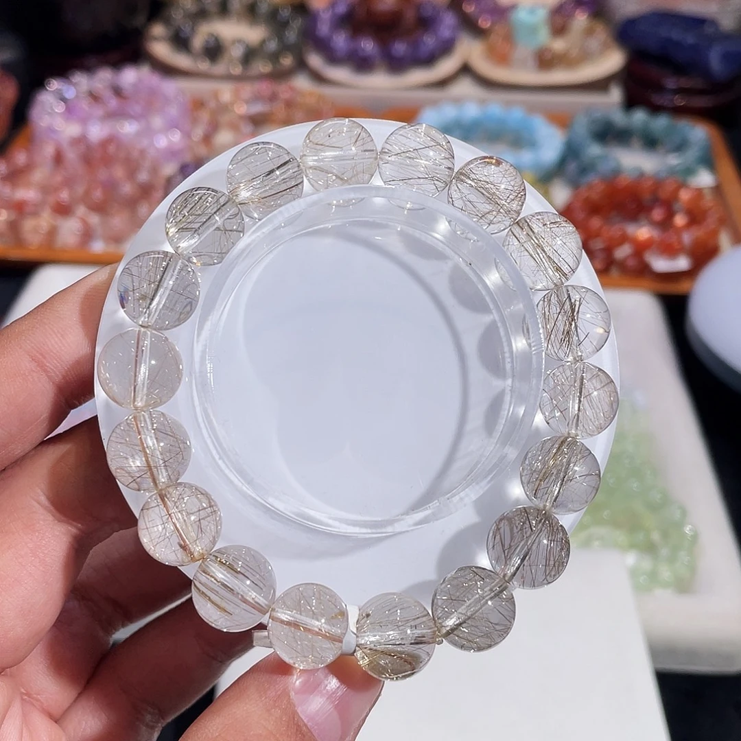 水晶未镶嵌手链维纳斯银发11.5mm