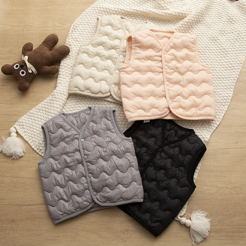 Y-120儿童防风马甲秋冬新款保暖加厚男童女童棉服外套