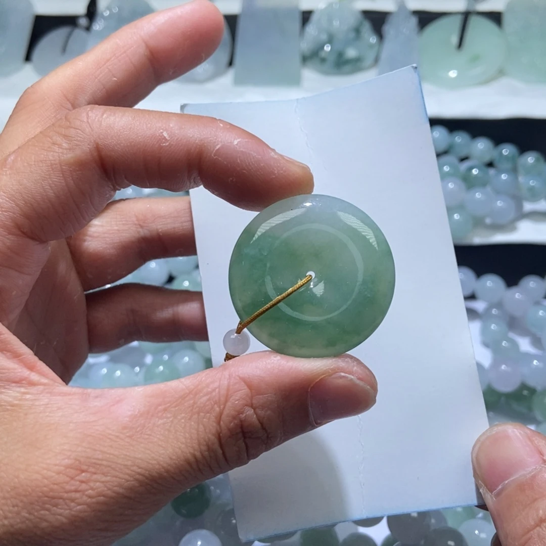 定制翡翠未镶嵌平安扣32-6.4