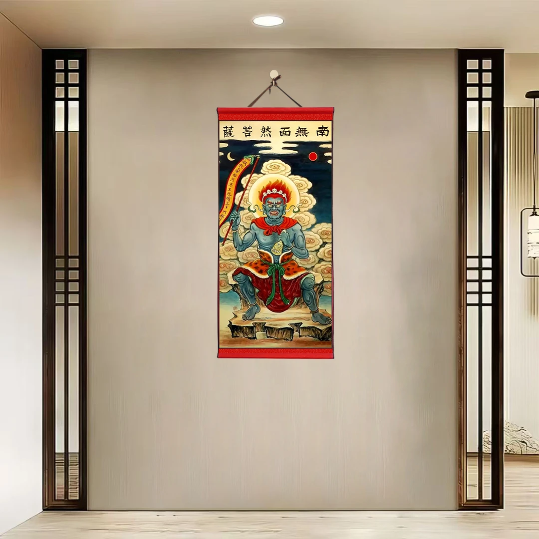 {40-798面燃大士}净尺寸40x85cm现代简约挂轴装饰画办公室家居装