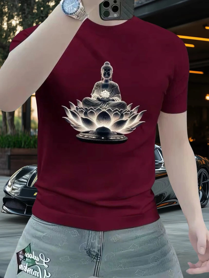 2025潮男新款短袖T恤男百搭半袖男士时尚修身韩版体恤韩版上衣潮