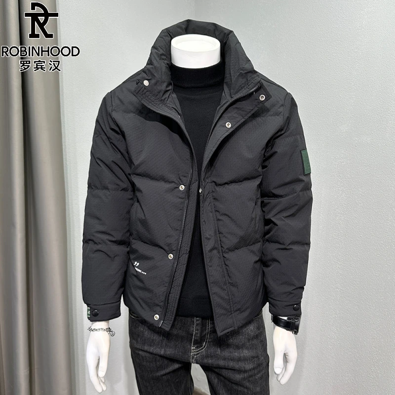 罗宾汉/ROBINHOOD冬季新款棉服立领外套男士韩版百搭帅气保暖棉衣