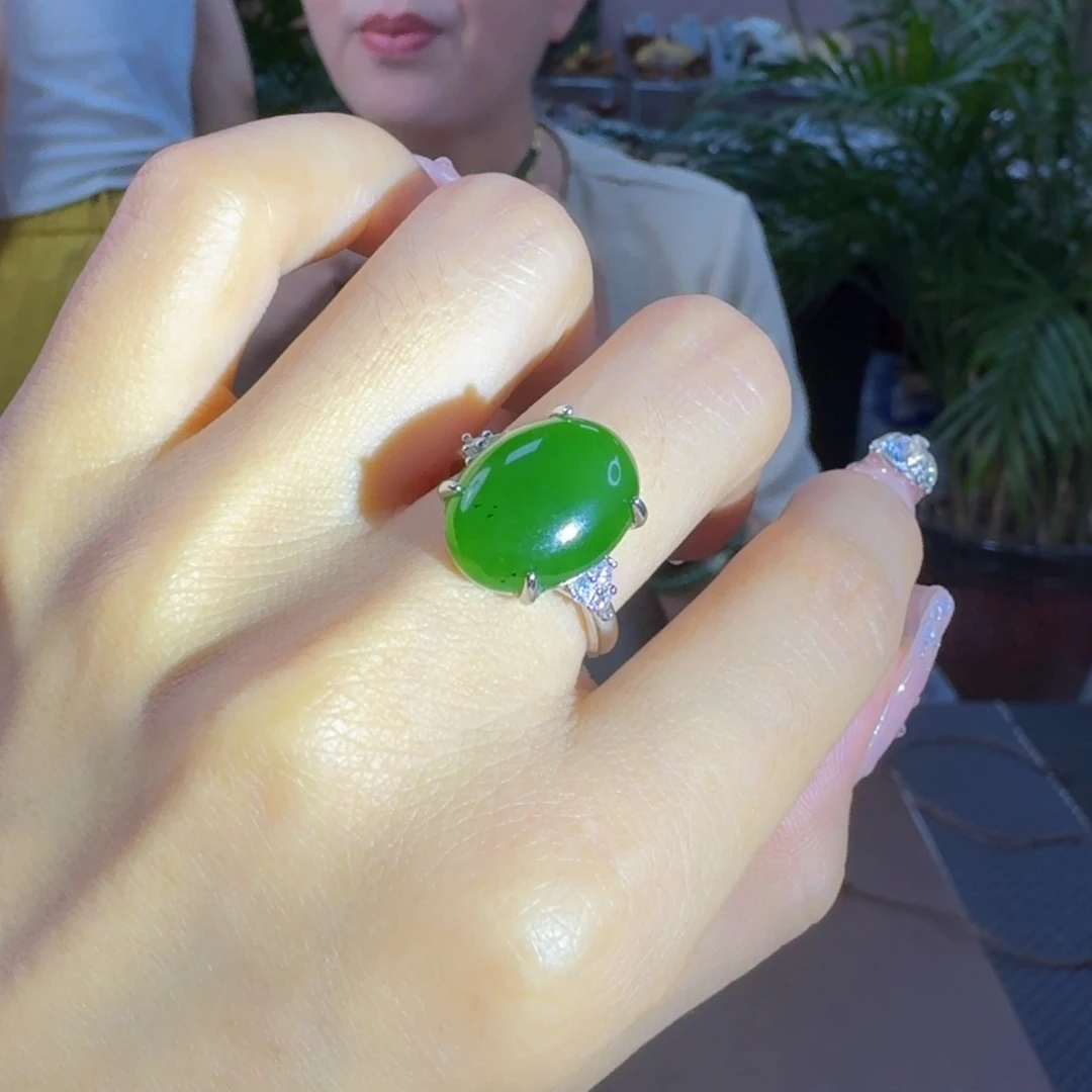 和田玉（碧玉）戒指合金