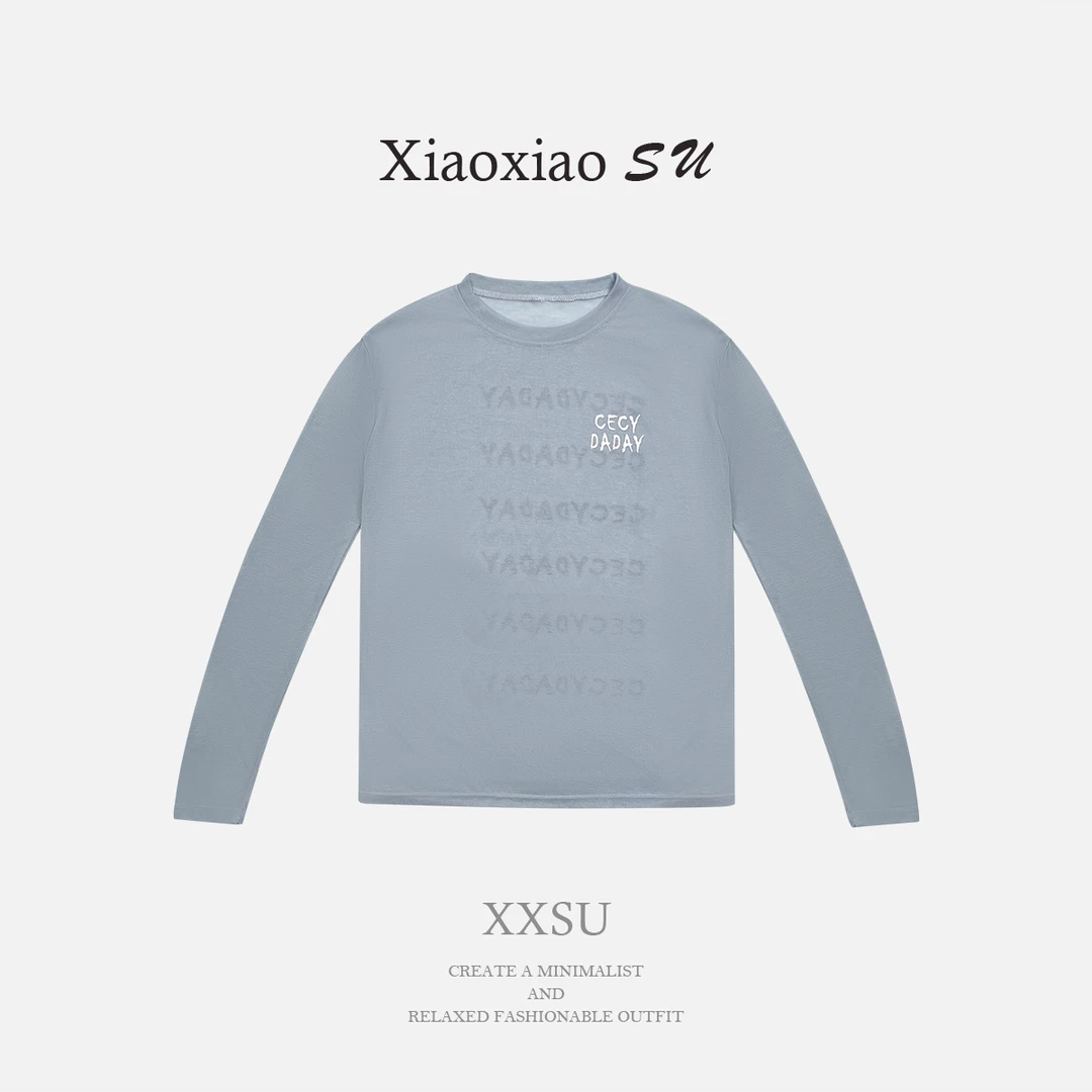 小小苏2025夏季新款防晒【纯色t恤】时尚宽松百搭毕业季印花XDFV09