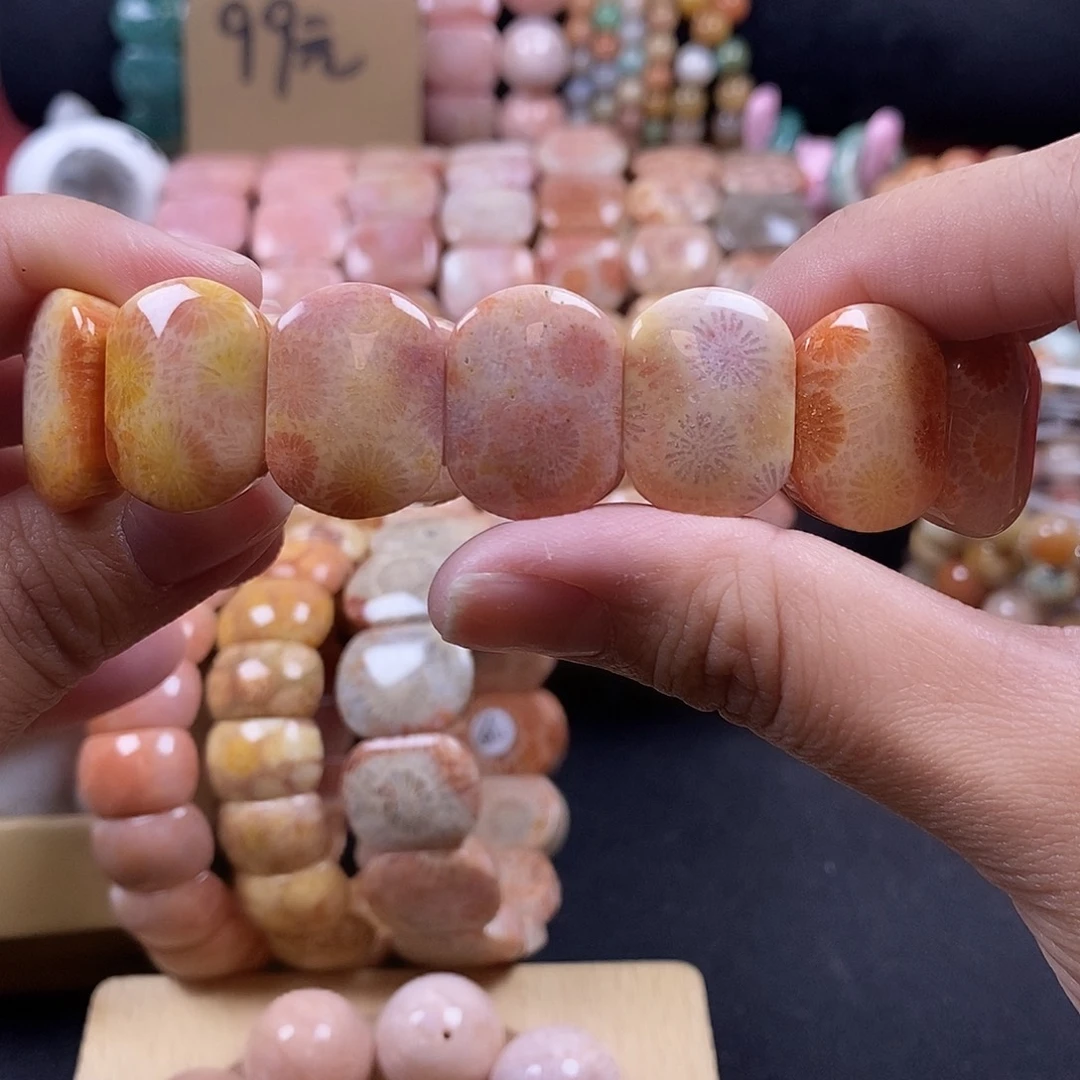 硅化珊瑚（珊瑚玉）未镶嵌手牌 上新10