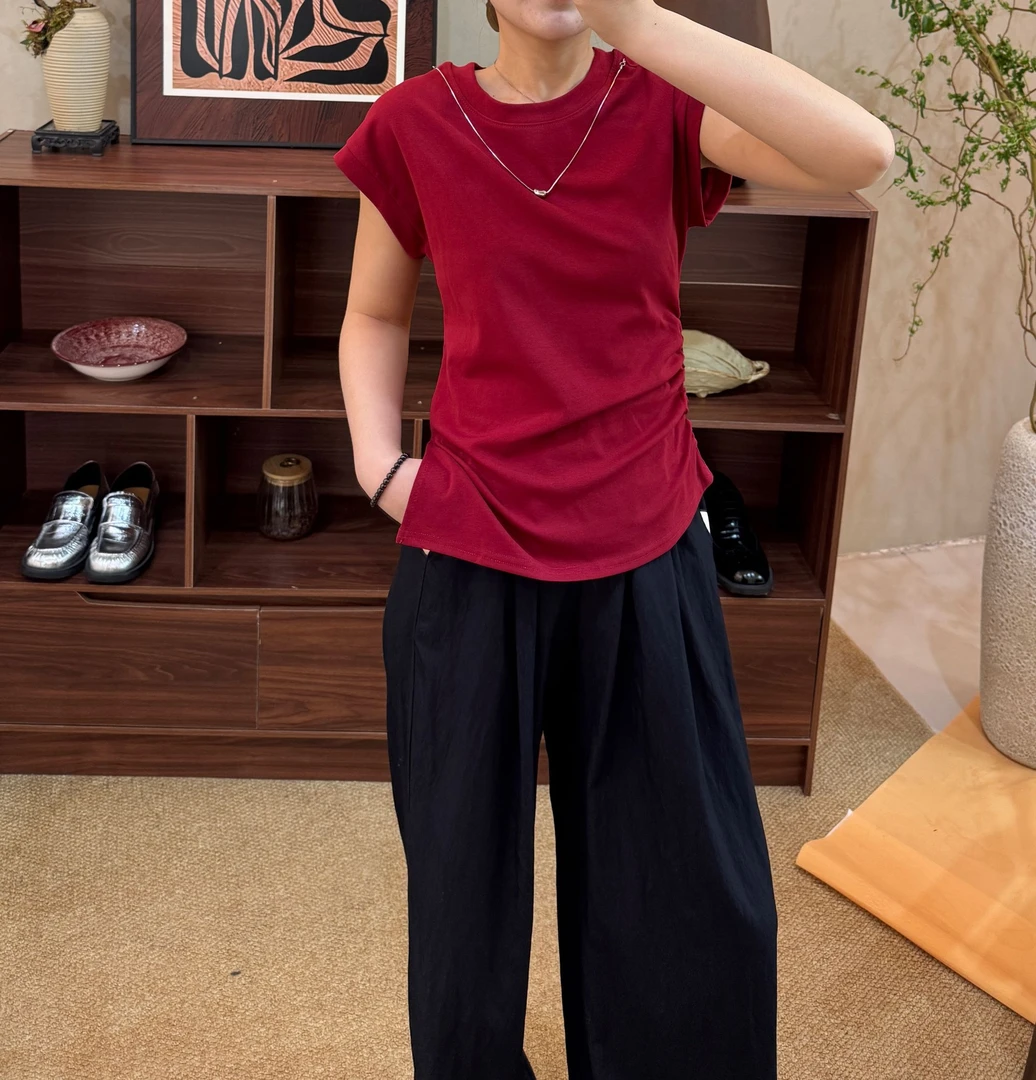 2855斜边项链上衣百搭夏季