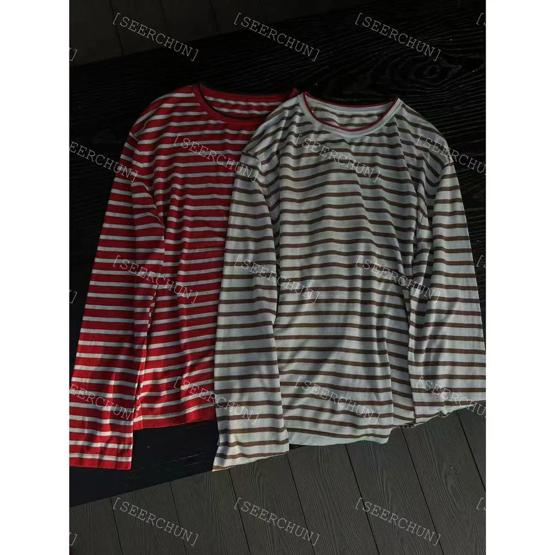 【纯纯女装】SEER CHUN高品质柔软条纹针织衫 51276