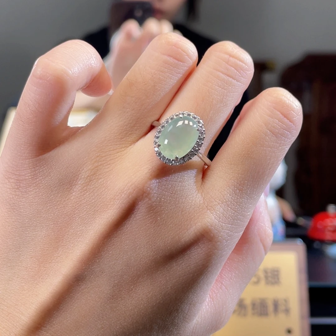 翡翠银S925镶嵌颈饰