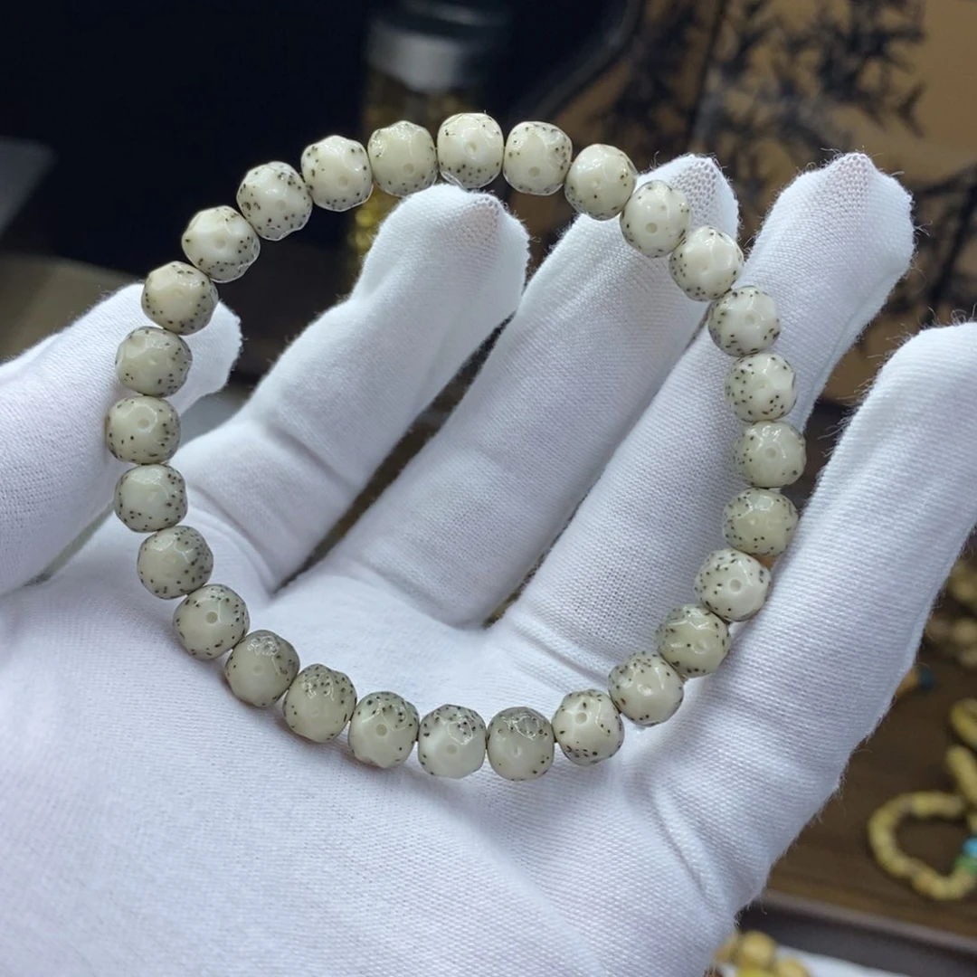 星月菩提手串8/7糯冰大眼睛月朗星稀手工雕刻