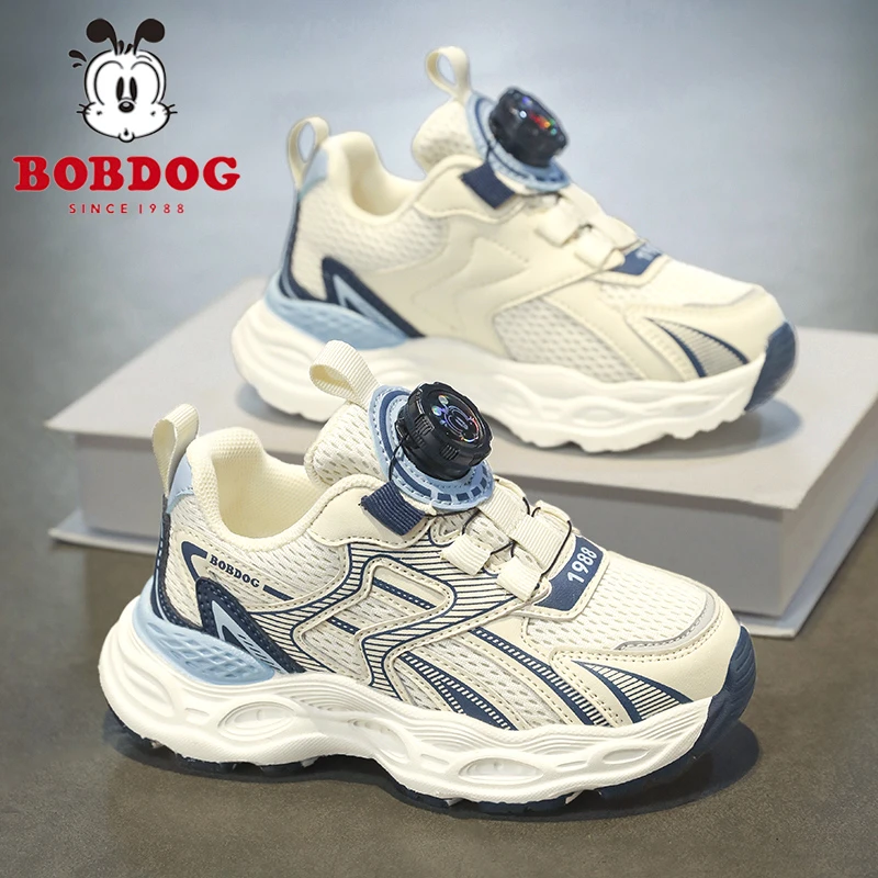 巴布豆童鞋男童老爹鞋秋款2025新款儿童运动鞋中大童网面透气百搭