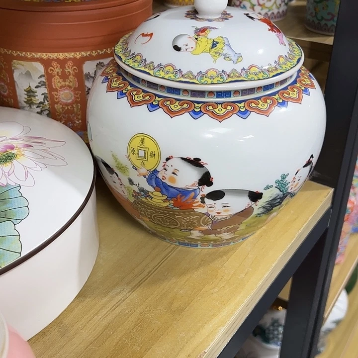 茶叶罐陶瓷家用储物罐瑕疵福利品介意勿拍