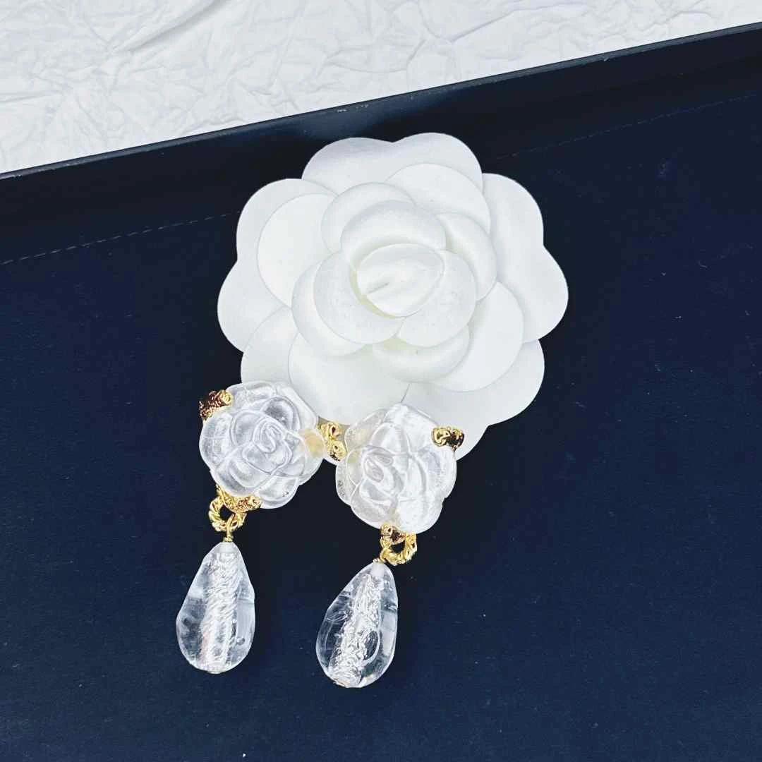 95新  柚礼中古/冰花吊坠耳夹HZ503163