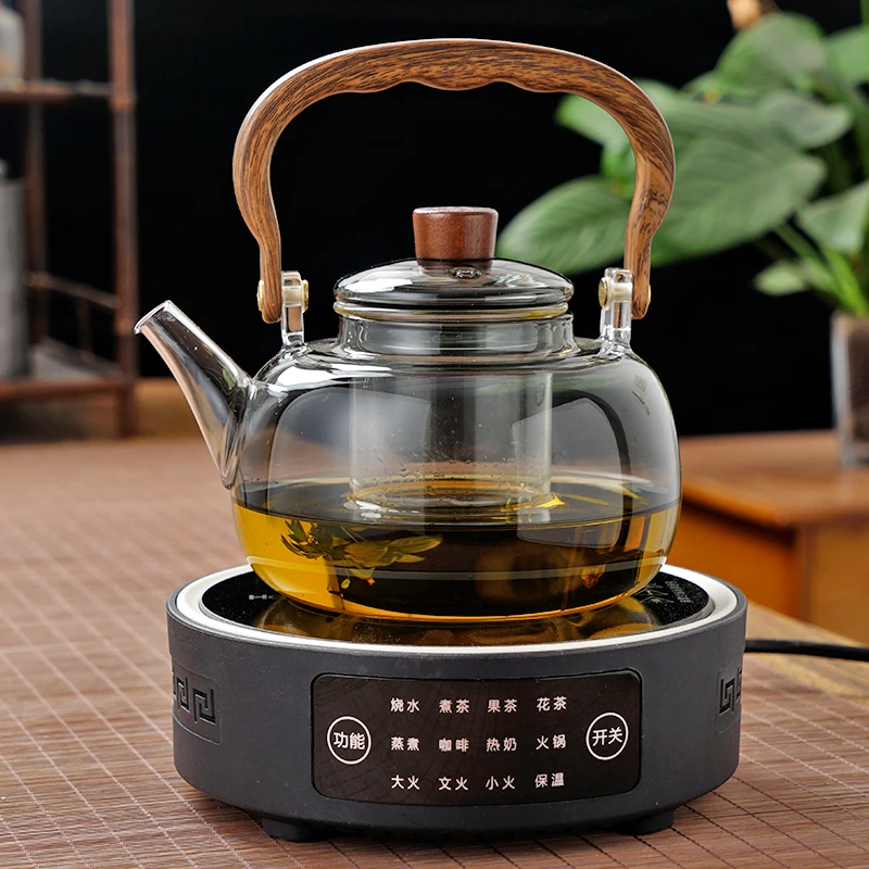 玻璃煮茶壶提梁壶电陶炉家用烧水壶煮茶器煮茶炉套装智能保温茶具
