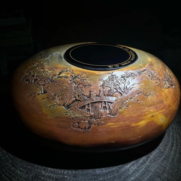 歙砚石茶炉精皮煮茶炉子创意