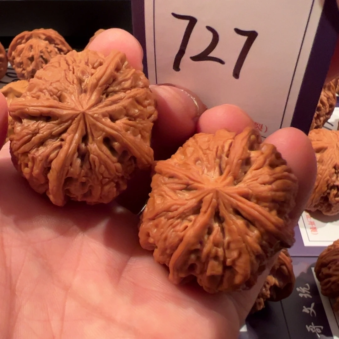 文玩核桃把件全品雨花石四棱40尺寸727号