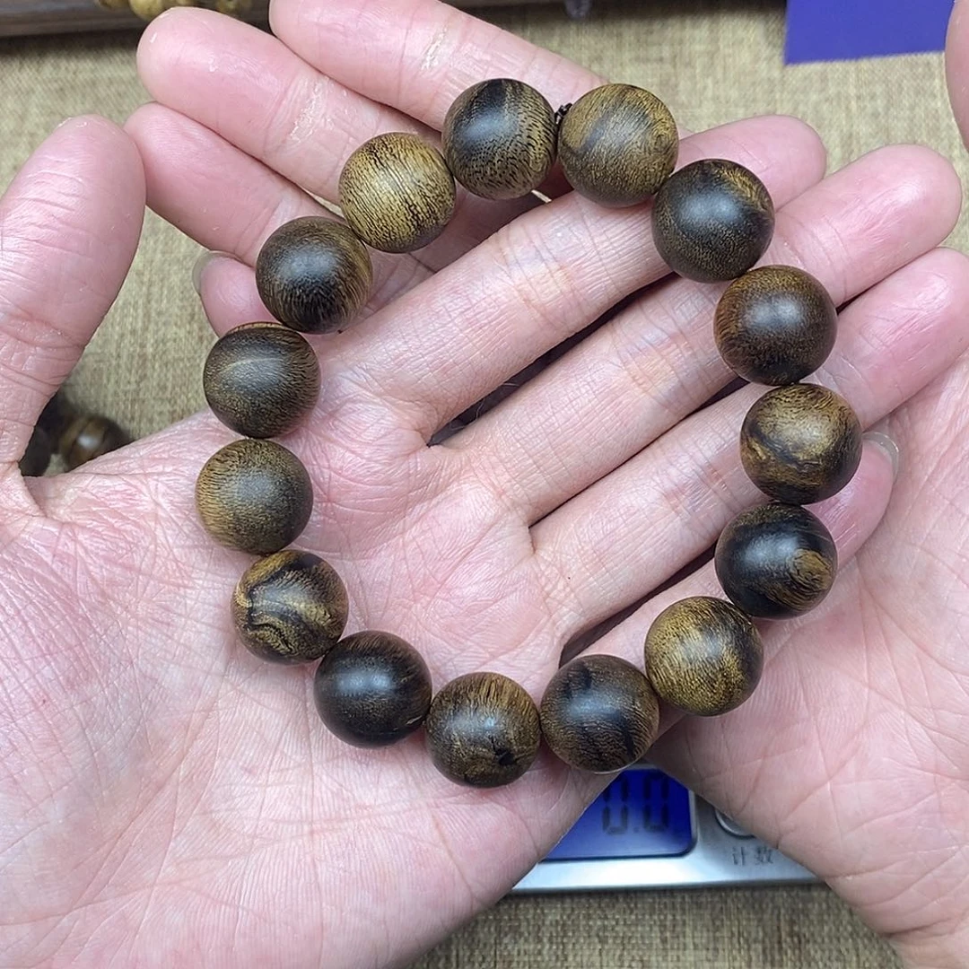 沉香手串越南芽庄白棋楠