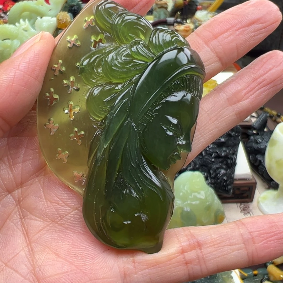 淡***利岫玉未镶嵌挂件挂件