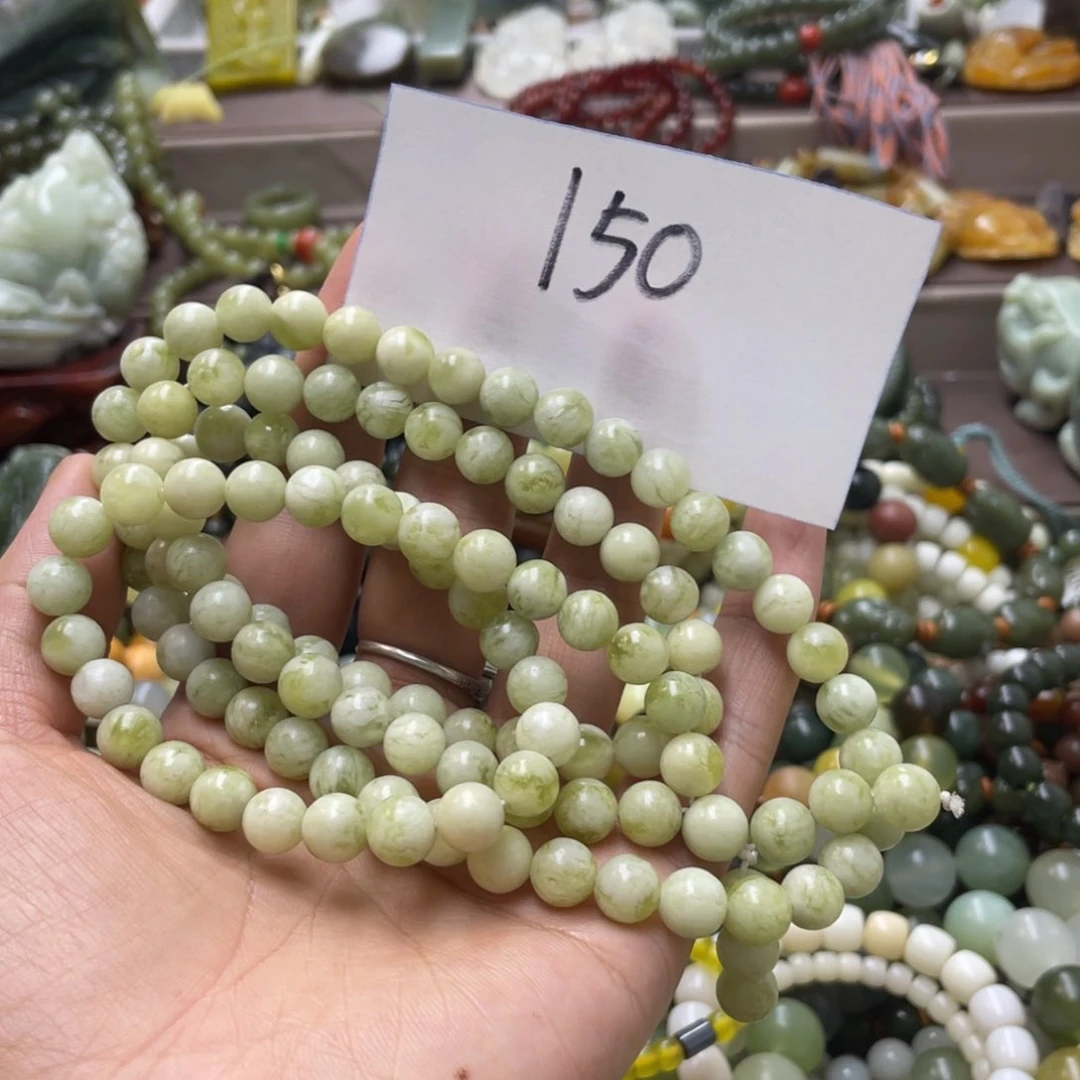 未镶嵌蛇纹石玉手链