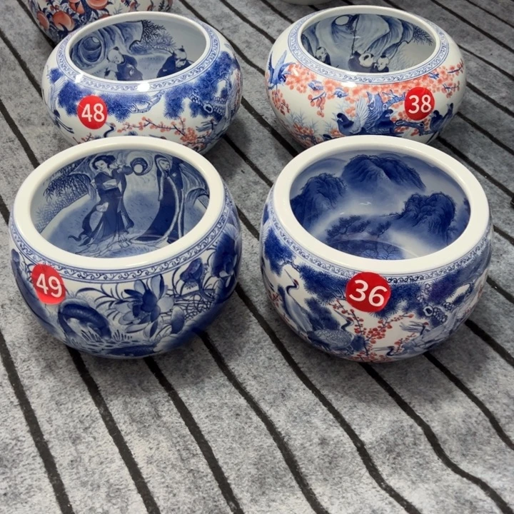 高***音陶纪念瓷器聚宝盆如图4个
