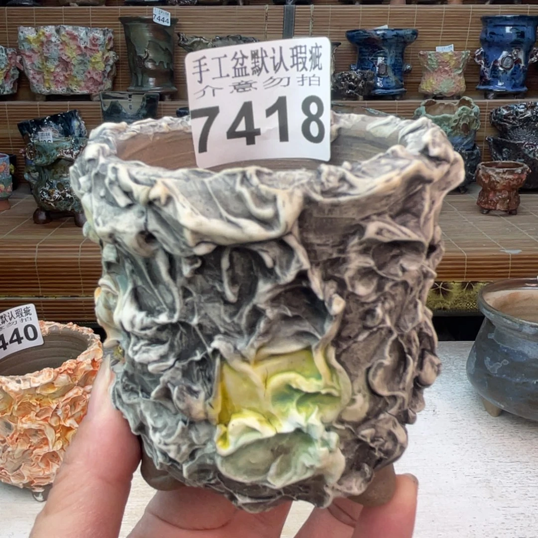 手工花盆默认瑕疵完美者勿拍