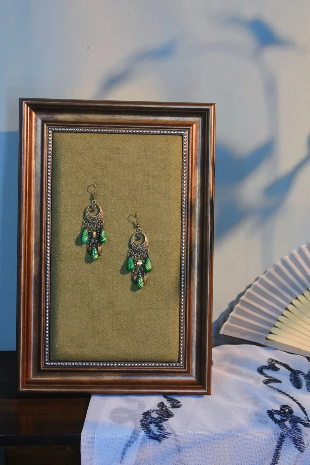 铜合金仿水晶耳饰 【古韵】原创手工波西米亚复古古风民族耳饰