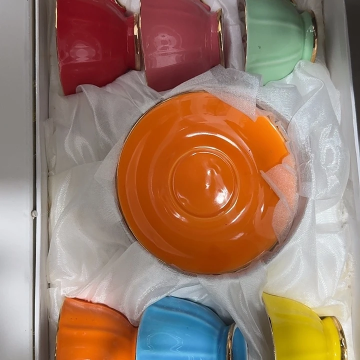 微瑕摩卡咖啡杯六套