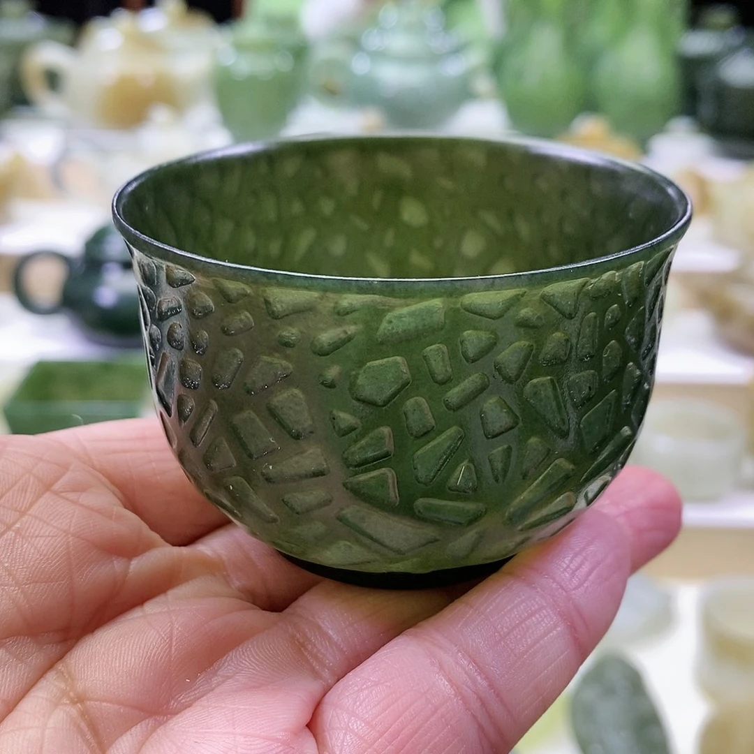 和田玉茶杯未镶嵌