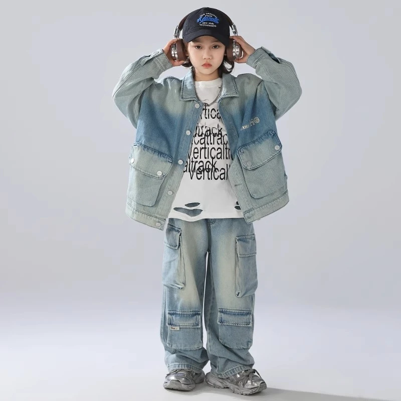 男童牛仔套装秋季炸街儿童装秋装2025春秋新款大童帅气时髦潮男孩