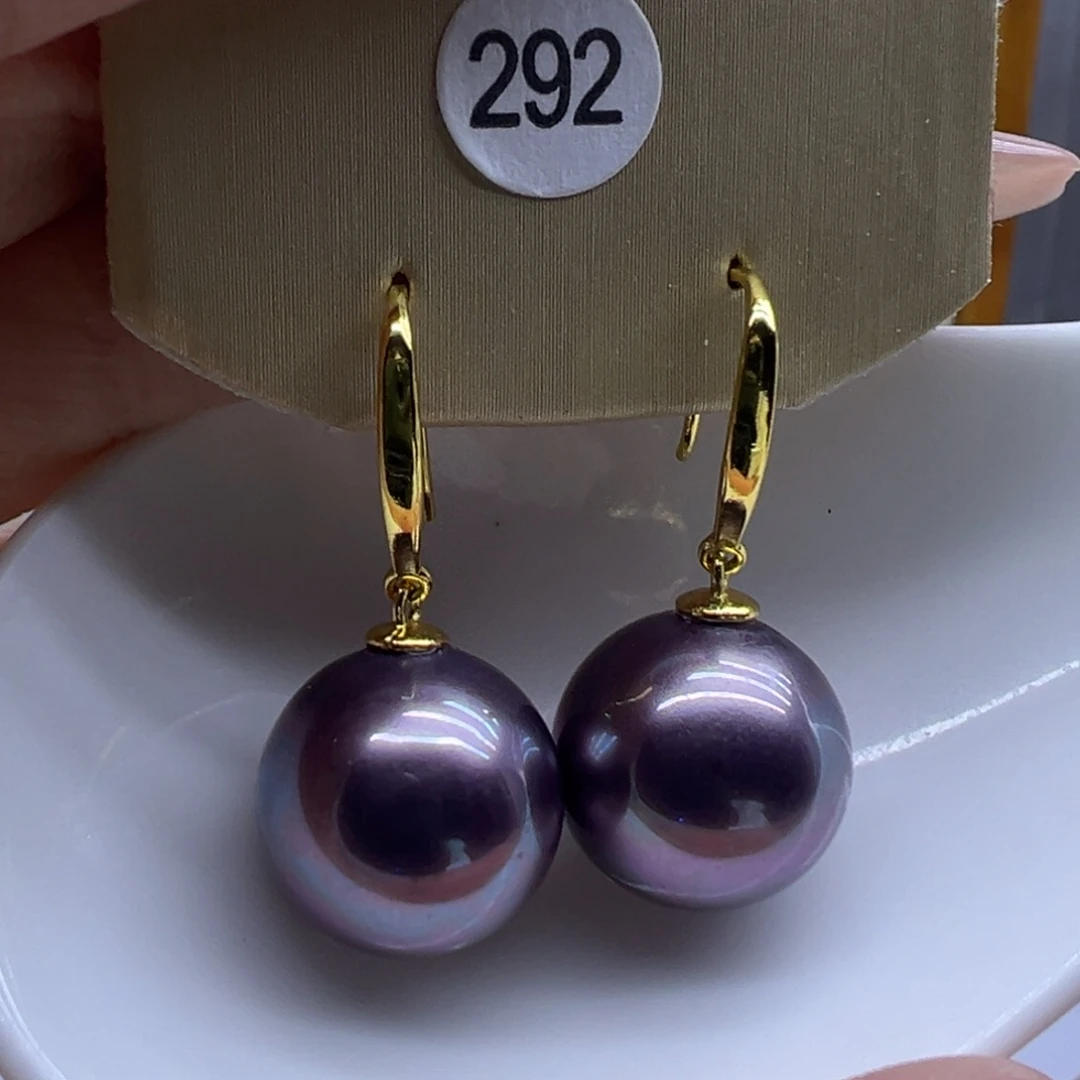 耳饰银S925镶嵌淡水珍珠