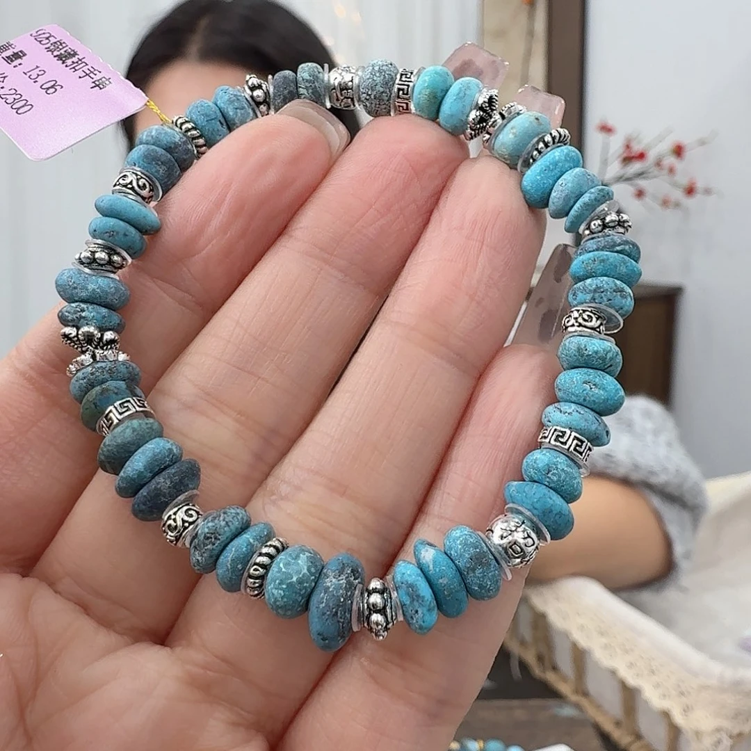 绿松石银S925镶嵌珠宝奇石