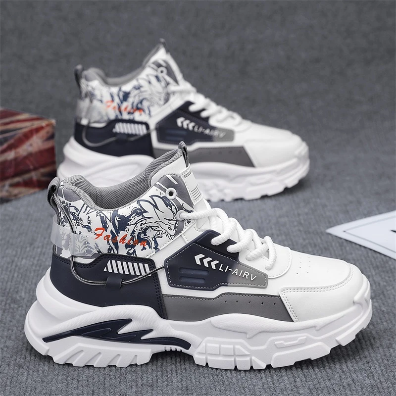 【设计师款】2025秋冬新款男士工装鞋时尚高帮加绒加厚百搭厚底潮鞋