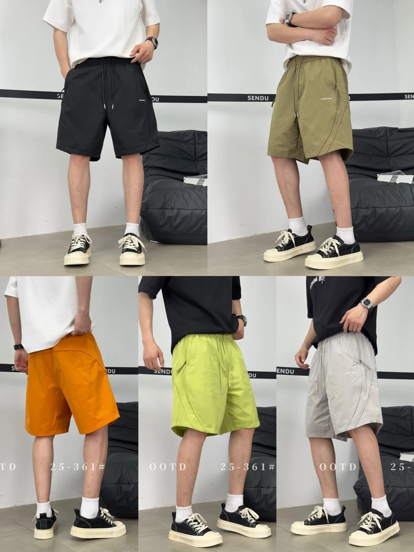 361夏季新款男士薄款宽松舒适速干短裤工装五分裤