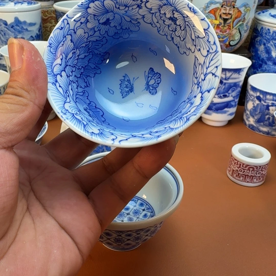 千***然杯子陶景德镇全手工手绘陶瓷