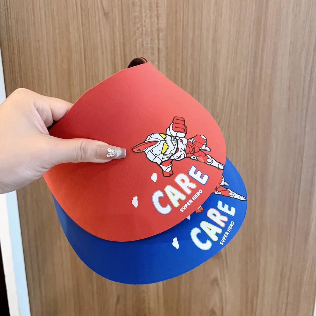 【酷玩一夏】儿童防晒帽夏季男女童奥特曼无痕空顶帽防紫外线遮阳帽