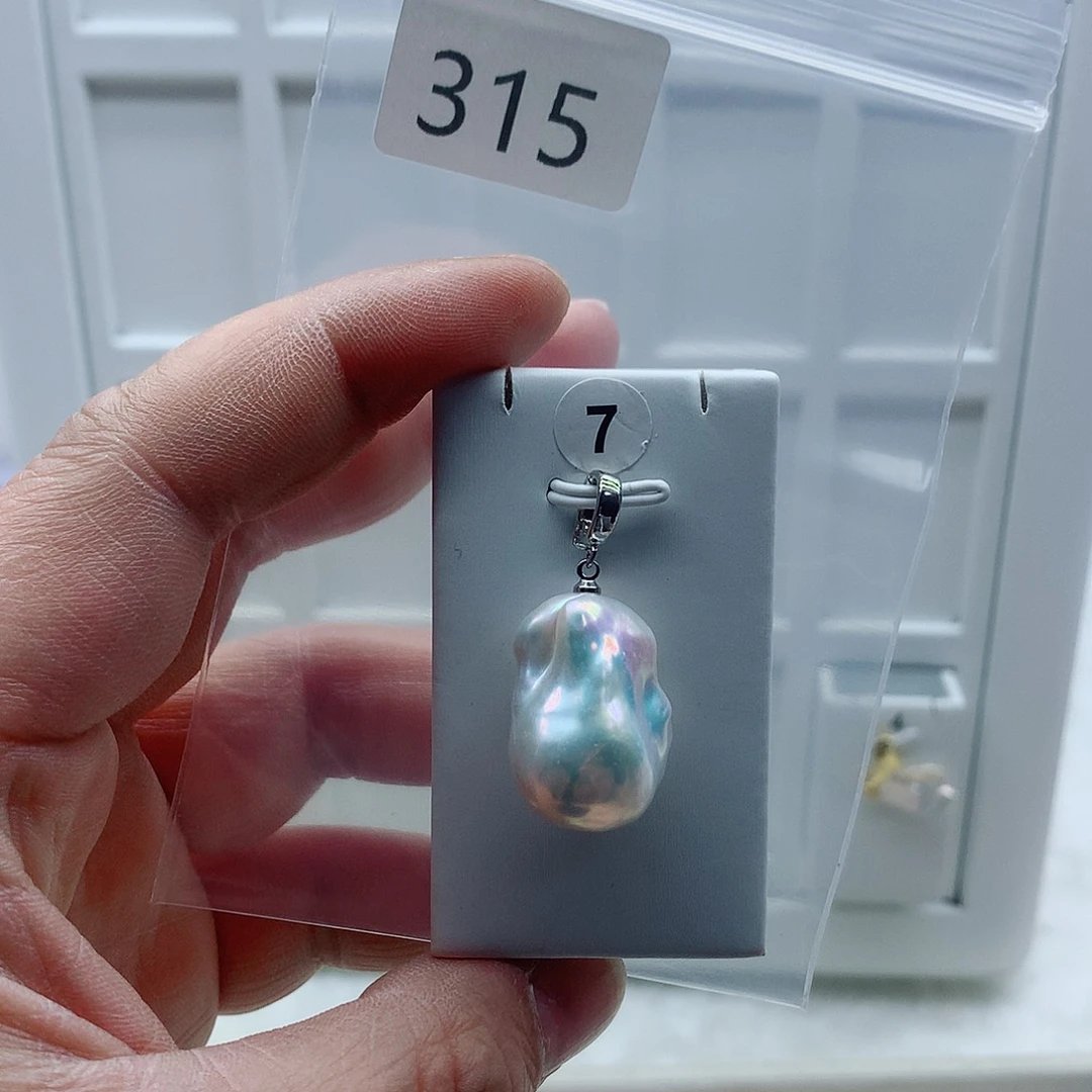 合金吊坠(不含链)淡水珍珠