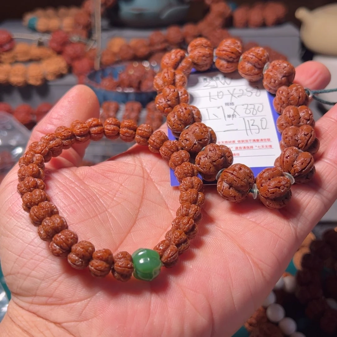 金刚菩提手串Z*M手工雕刻鬼脸饕餮两条总共1100