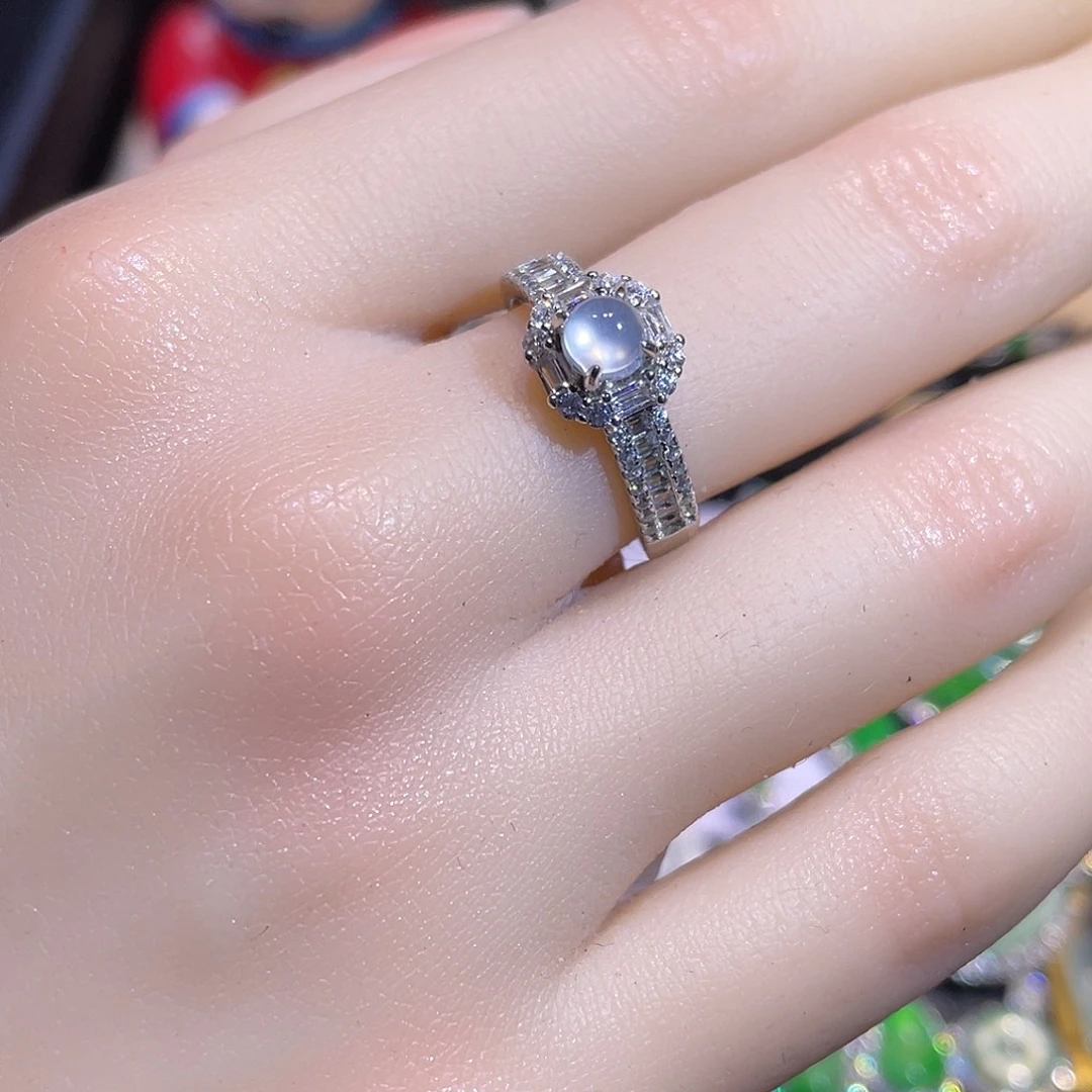 翡翠银S925镶嵌戒指