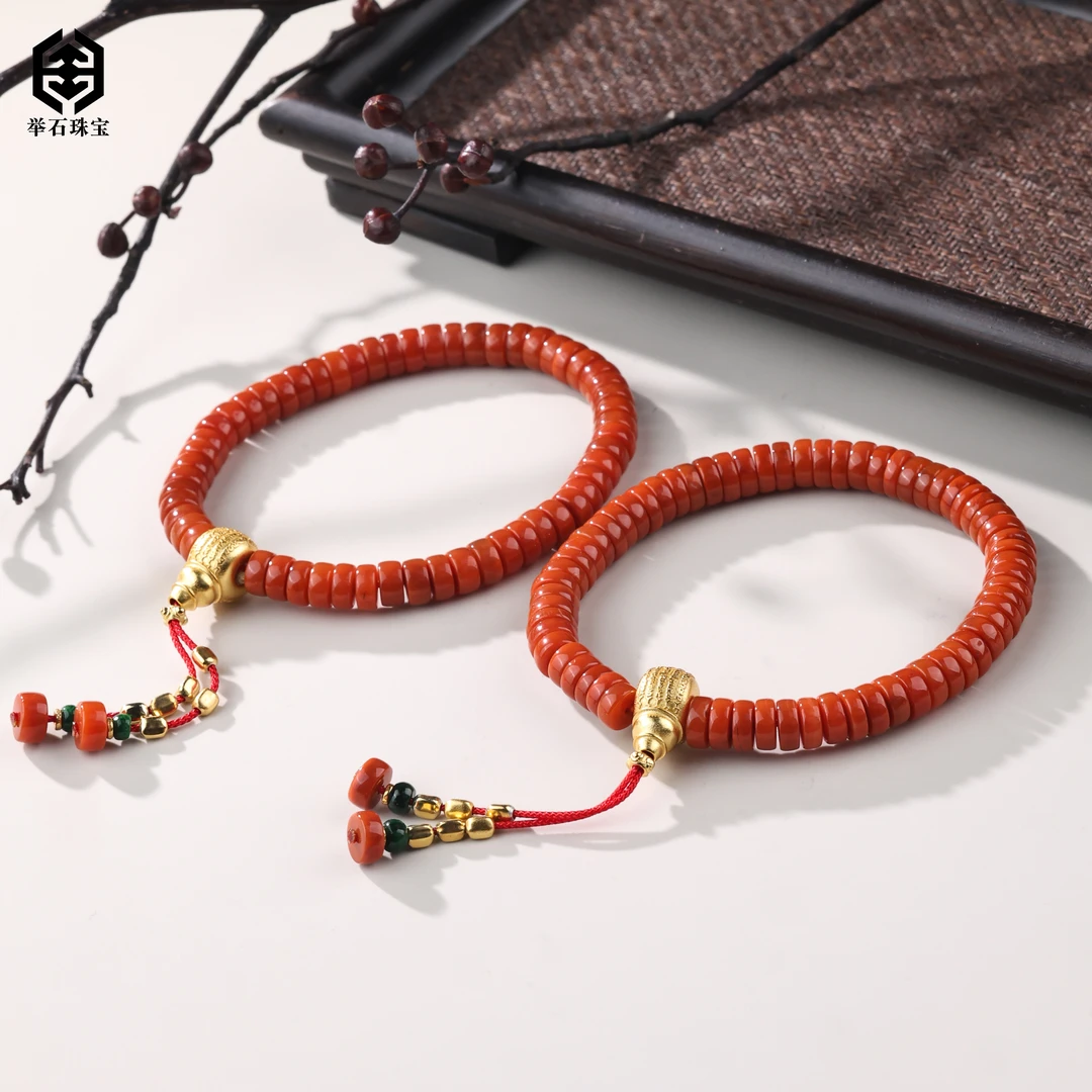 【举石珠宝】T1105-2008-0225南红玛瑙手串(一件/多样性/约6mm+）X