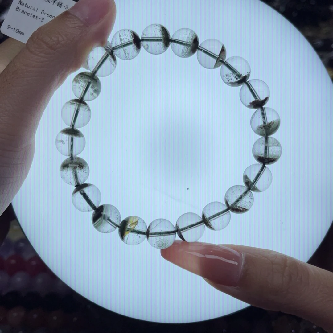 水晶颈饰未镶嵌天然绿幽灵卡9.5